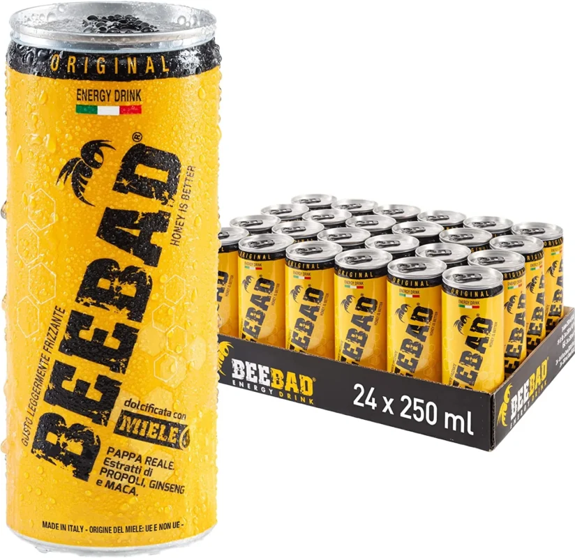 BEEBAD AU GOÛT UNIQUE EST SUCRÉE À 100% AVEC DU MIEL CONTIENT UNIQUEMENT DES INGRÉDIENTS NATURELS ET SAINS.